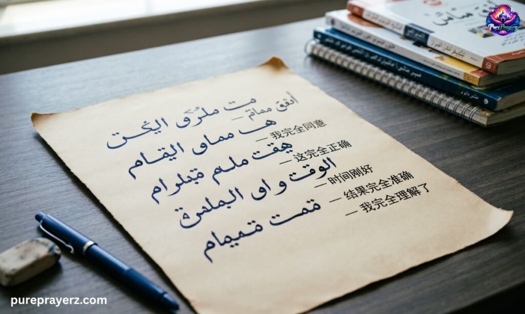 Examples of “Tamam” in Arabic Sentences