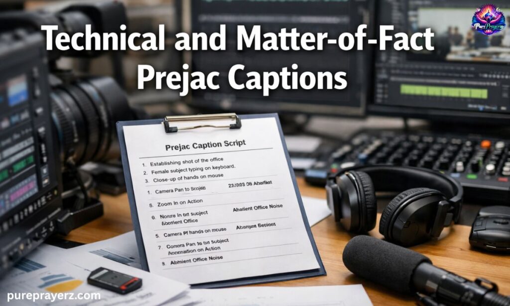 Technical and Matter-of-Fact Prejac Captions