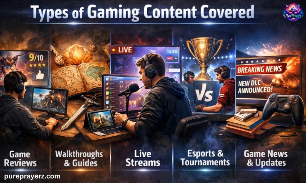 Types of Gaming Content Covered