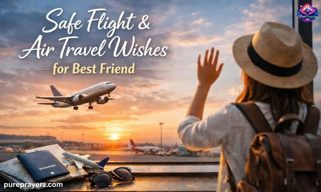 Safe Flight & Air Travel Wishes for Best Friend